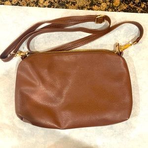 Faux leather cross body bag
